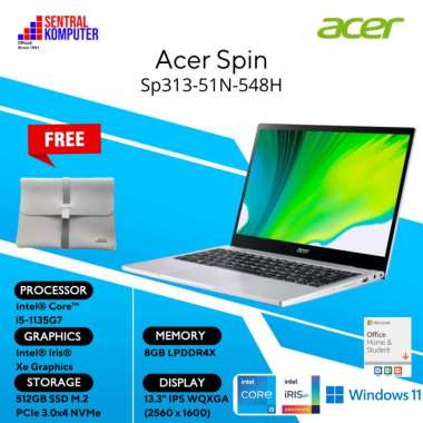 Acer Spin Sp313-51N-548H-i5-1135G7-8GB-512GB-Win
