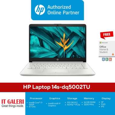 HP 14S-DQ5002TU CI7-1260P/2X8GB/512GB/14.0/FP/BLK/WIN11+OHS2021/669Z5PA